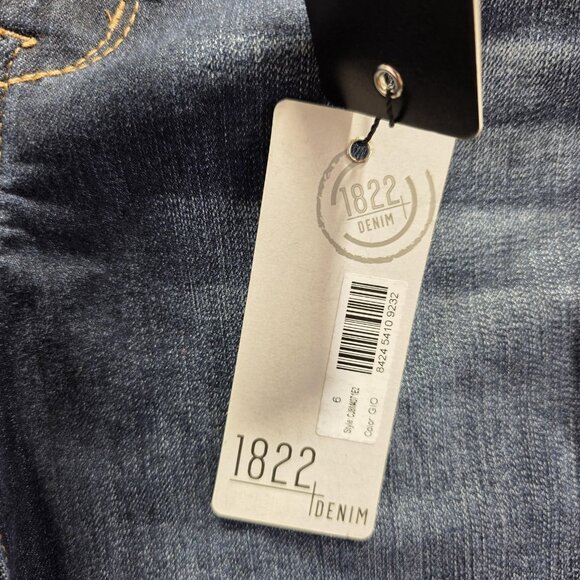 1822 Denim Bermuda Shorts Womens 6 Blue Vintage Stretch Classic Mid Rise Jeans - Picture 8 of 14